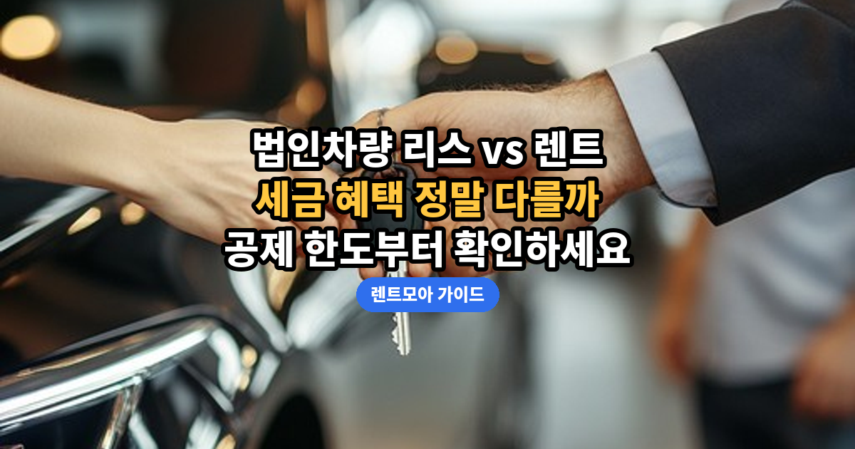 법인 리스·렌트 세금혜택 비교 썸네일