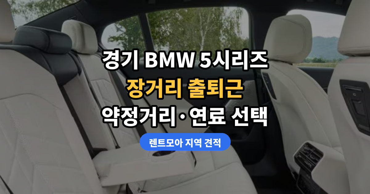 경기 BMW 5시리즈 리스·장기렌트